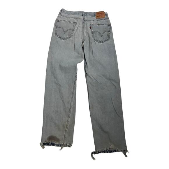 Levi's Mens Jeans 550 Relaxed Distressed destroyed Grunge Thrashed 34x34 - Picture 5 of 8